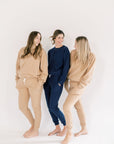 Ladies Fleece Crewneck in Biscuit - XS only
