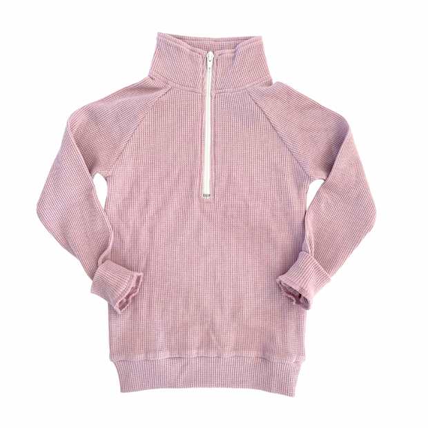 Waffle Half-Zip in Lilac