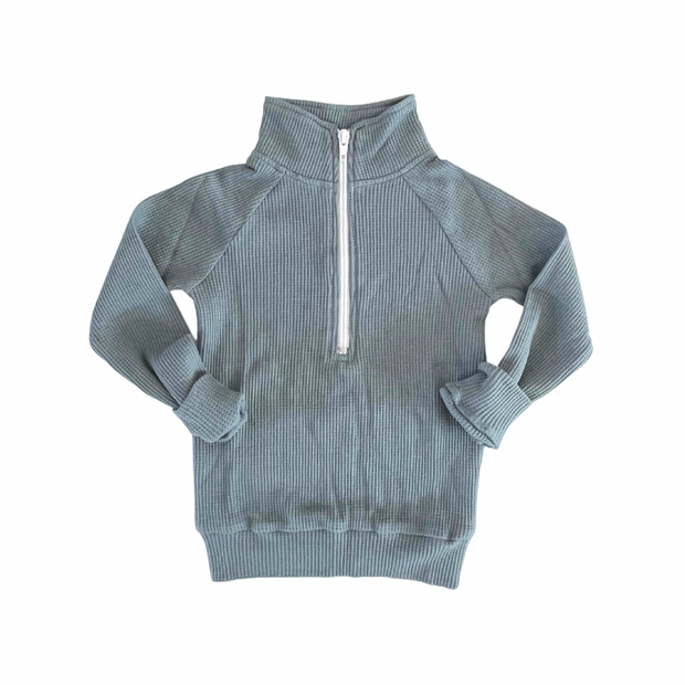 Waffle Half-Zip in Spruce