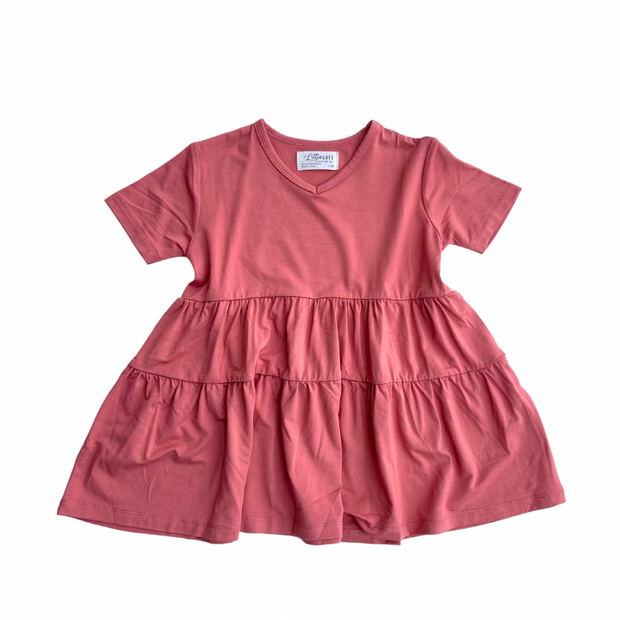 Charlotte Tiered Dress in Watermelon