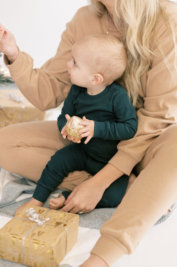 Organic Cotton Lounge Set in Elf Green