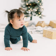 Organic Cotton Lounge Set in Elf Green