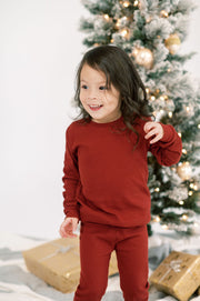 Organic Cotton Lounge Set in Rudolph Red