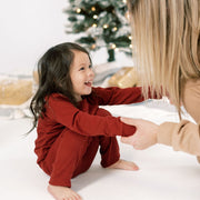 Organic Cotton Lounge Set in Rudolph Red