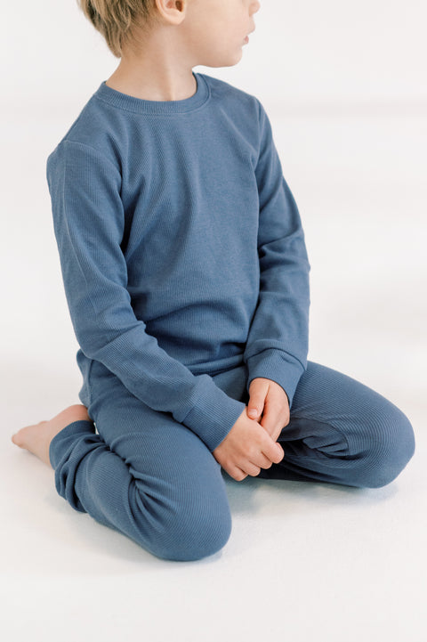 Organic Cotton Lounge Set in Storm
