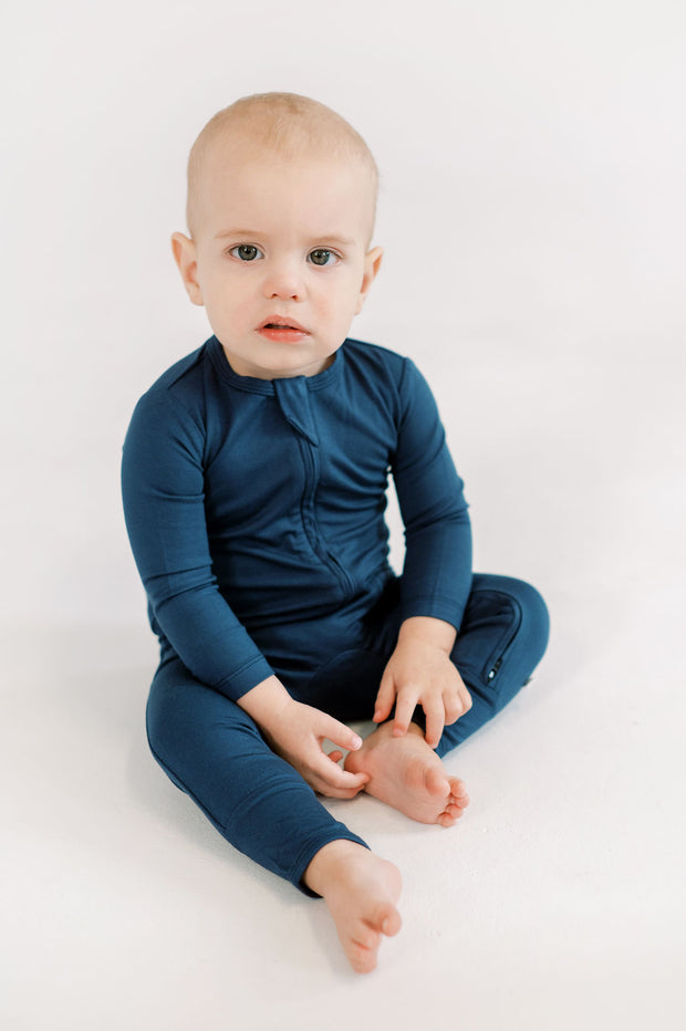 Bamboo Romper in Navy