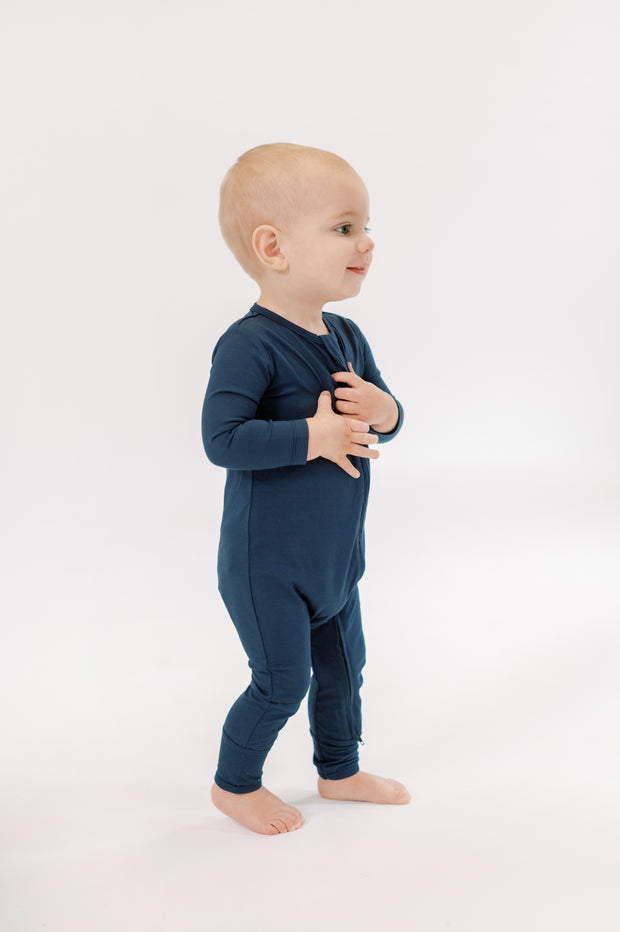 Bamboo Romper in Navy