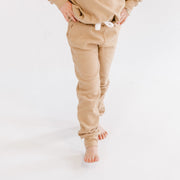 Kids' Fleece Jogger in Biscuit