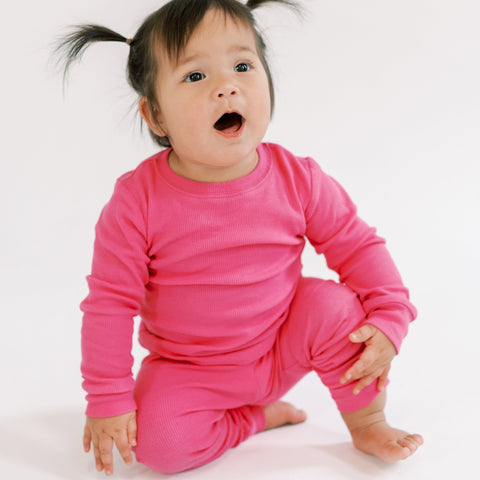 Organic Cotton Lounge Set in Flamingo