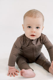 Bamboo Romper in Espresso