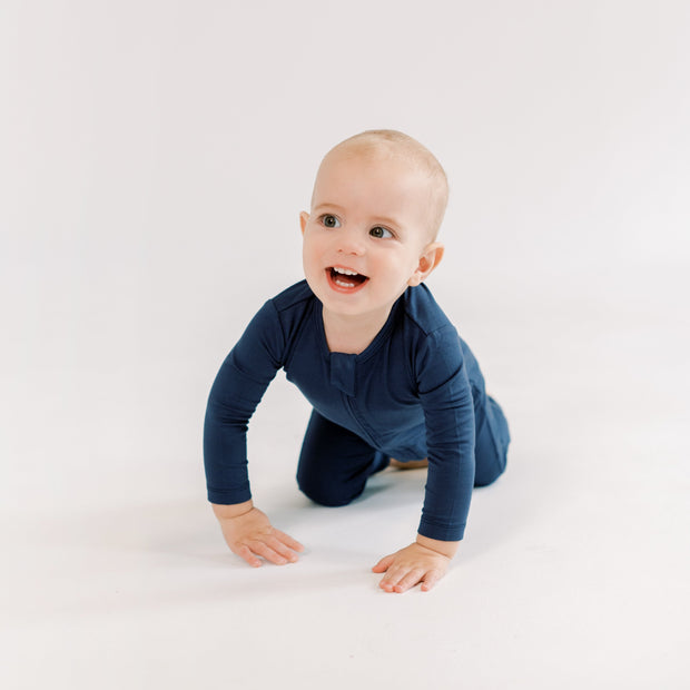 Bamboo Romper in Navy