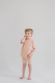Shorts and Tee Set in Apricot