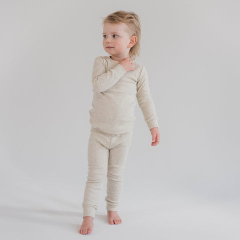 Organic Cotton Lounge Set in Oatmeal