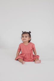 Charlotte Tiered Dress in Watermelon