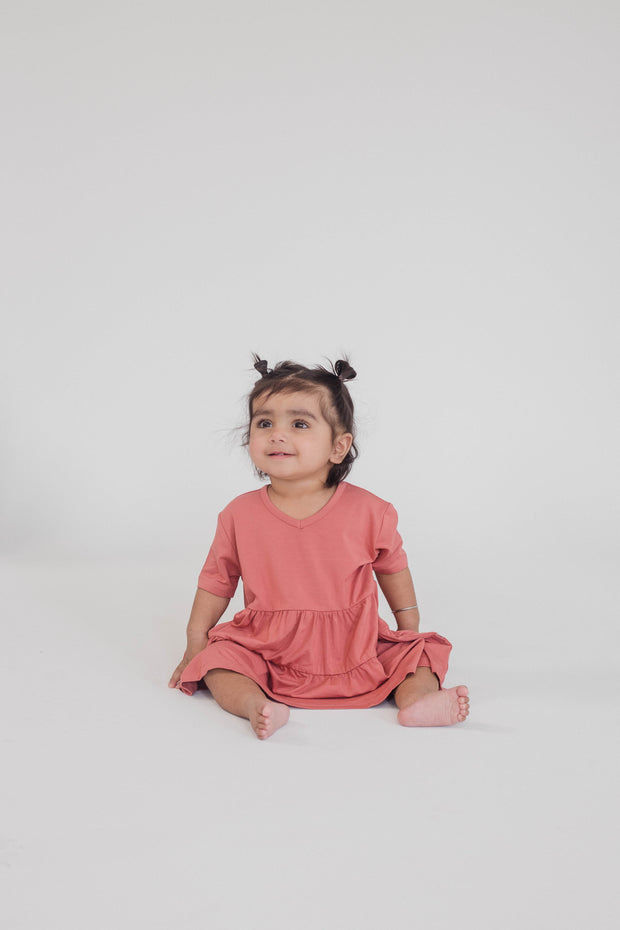 Charlotte Tiered Dress in Watermelon
