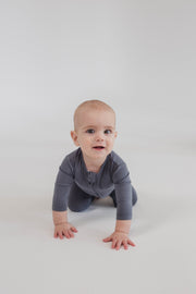 Bamboo Romper in Slate Grey