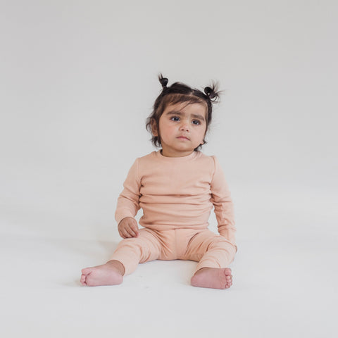 Organic Cotton Lounge Set in Apricot