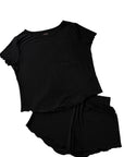 Ladies Bamboo Frilly Pyjama Set