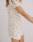 Ladies Bamboo Frilly Pyjama Set
