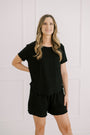 Ladies Bamboo Frilly Pyjama Set