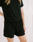 Ladies Bamboo Frilly Pyjama Set