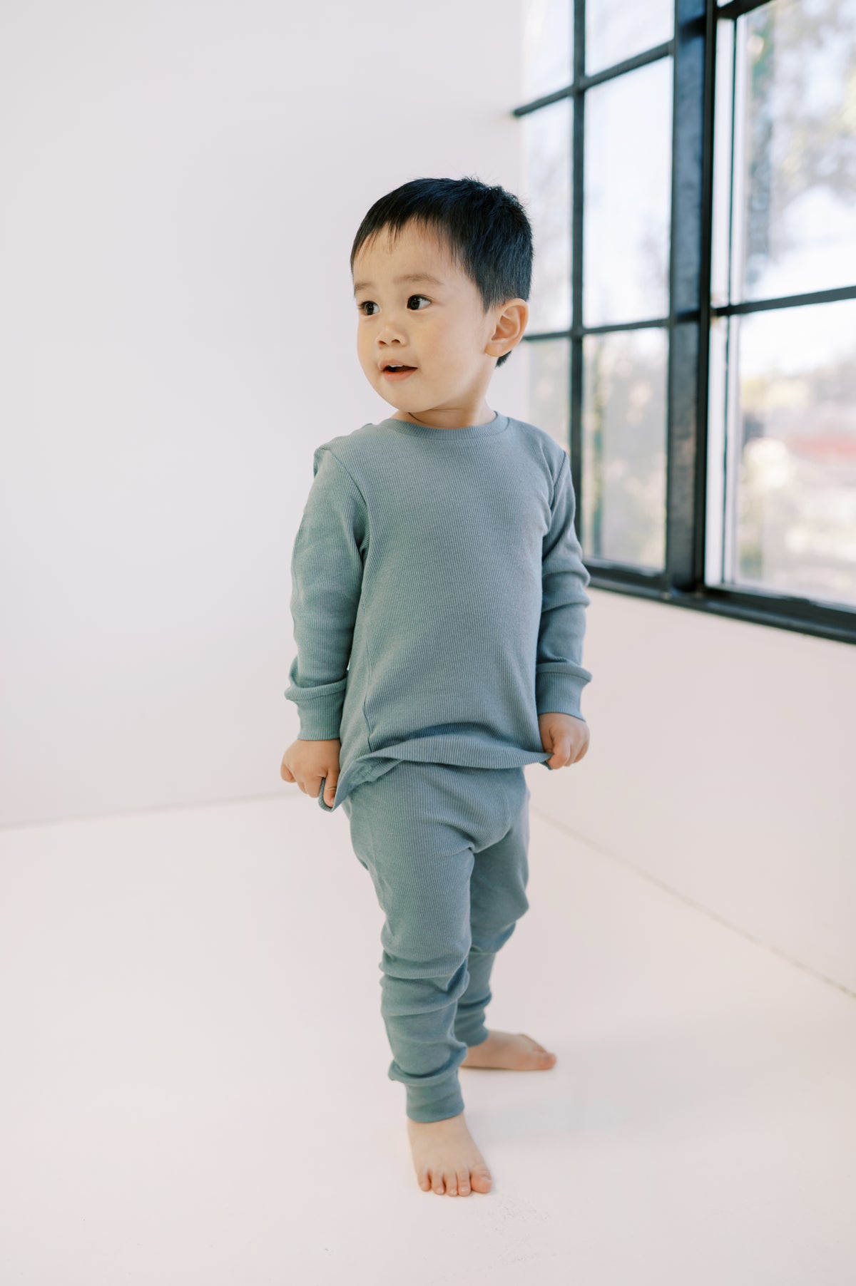 Organic Cotton Ribbed Lounge Set