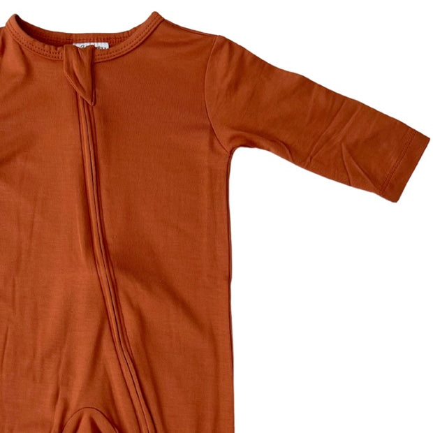 Bamboo Romper in Rust