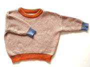 Colour Block Oversized Knit Sweater | Adobe