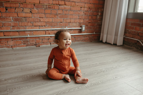 Bamboo Romper in Rust
