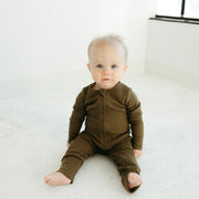 Organic Cotton Romper in Olive