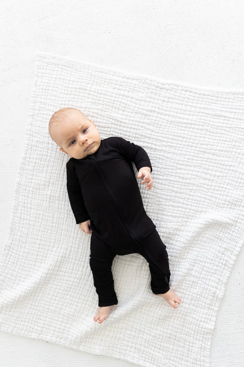Bamboo Romper in Black