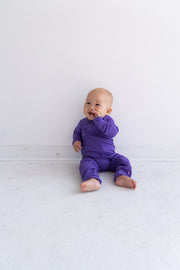 Organic Cotton Romper in Periwinkle