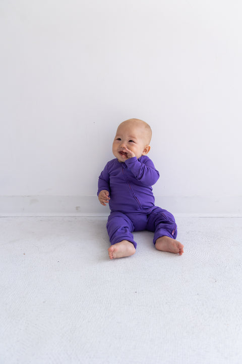 Organic Cotton Romper in Periwinkle