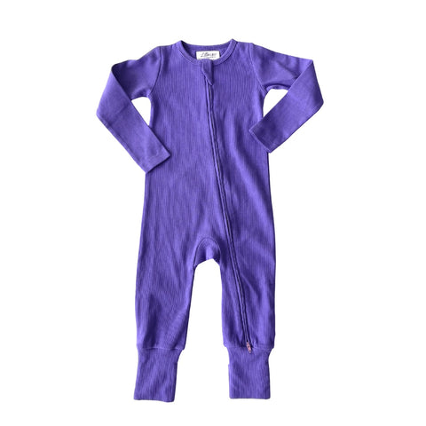 Organic Cotton Romper in Periwinkle